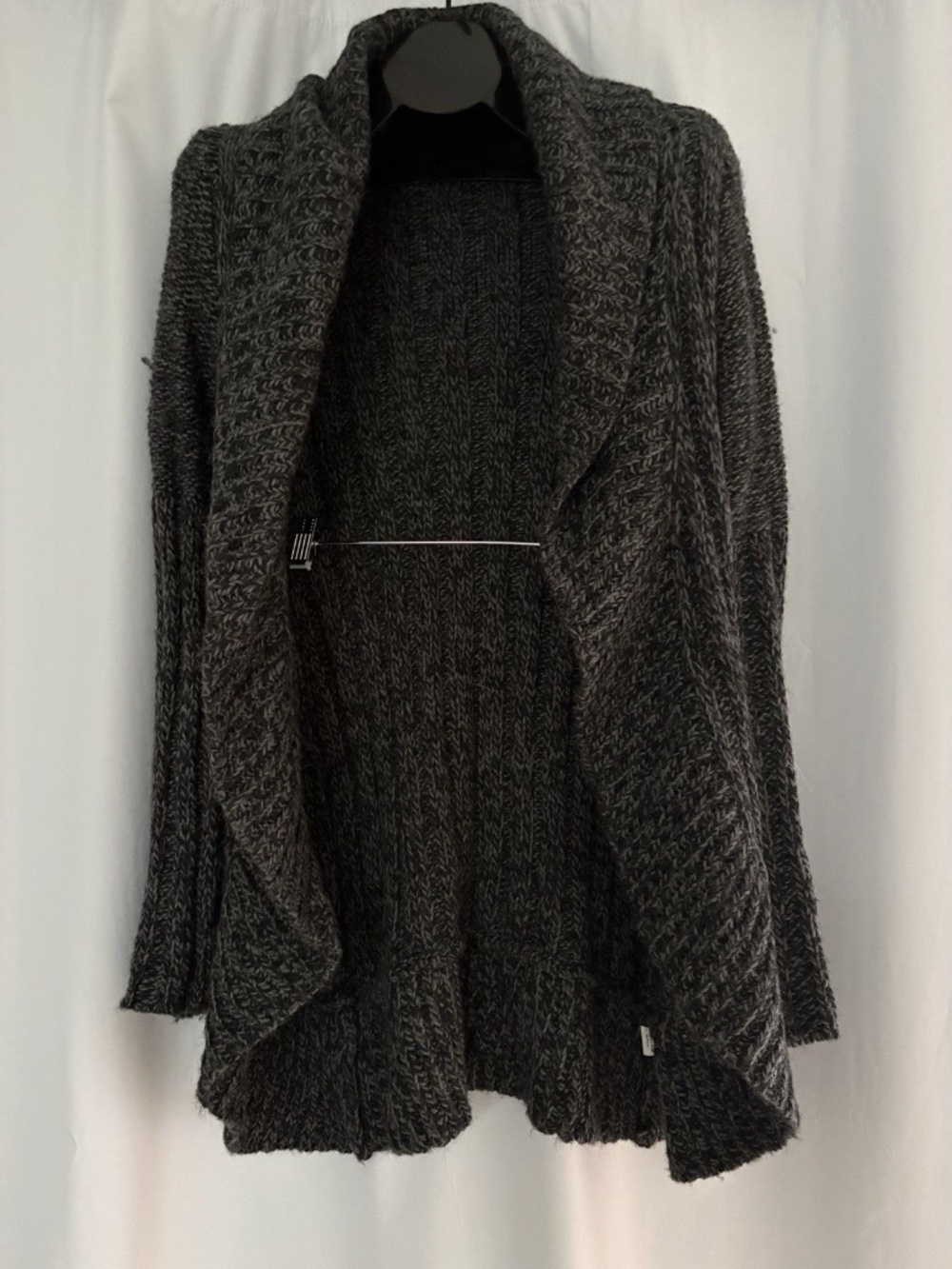Share LAURIE B Size S Gray Cardigan Knit Sweater Wool Alpaca